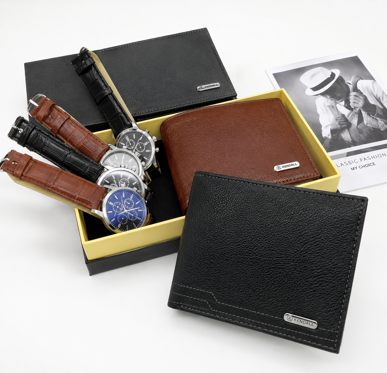 Set x2 hombre billetera y reloj